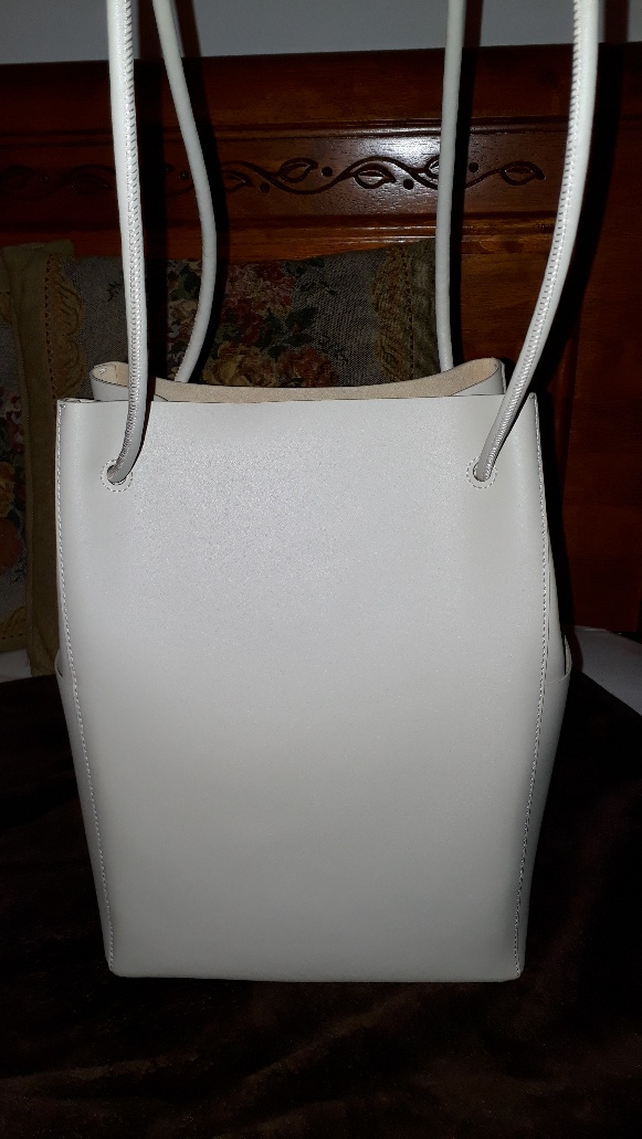 biela kožená kabelka ginno rossi - 4
