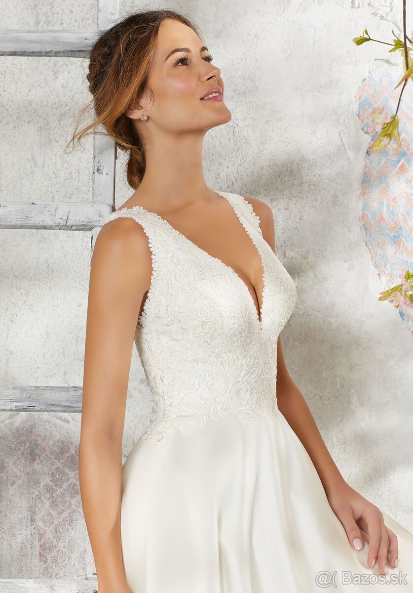 Svadobné šaty Morilee Laurie vel.38/40 - 4