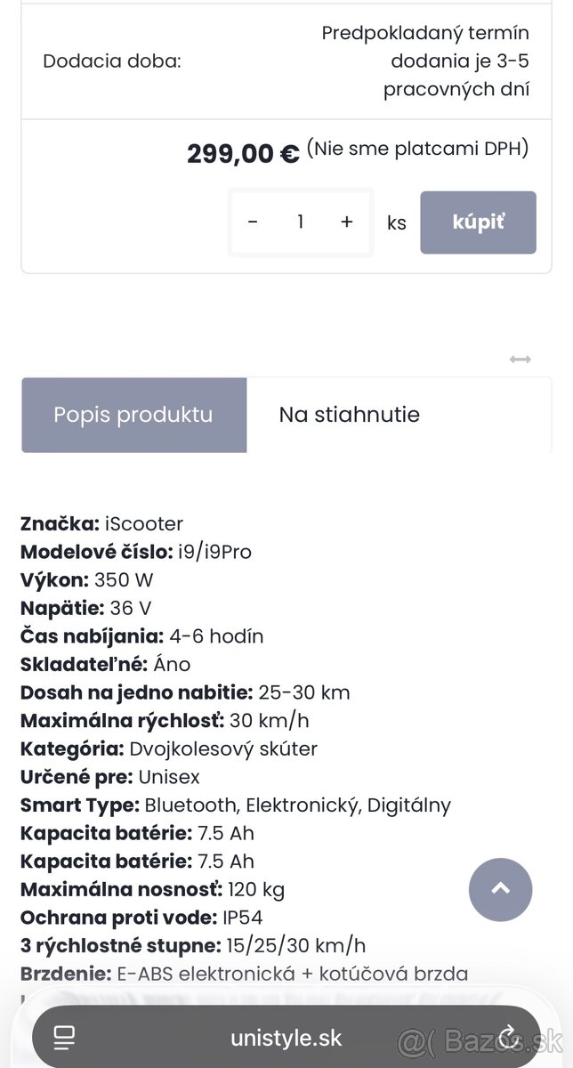 iScooter i9 350w - 4