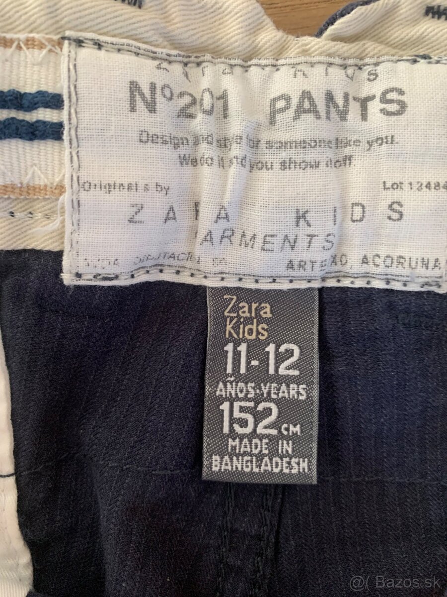 Nohavice chlapčenské NOVÉ, 11-12r., veľkosť 152, ZARA - 4