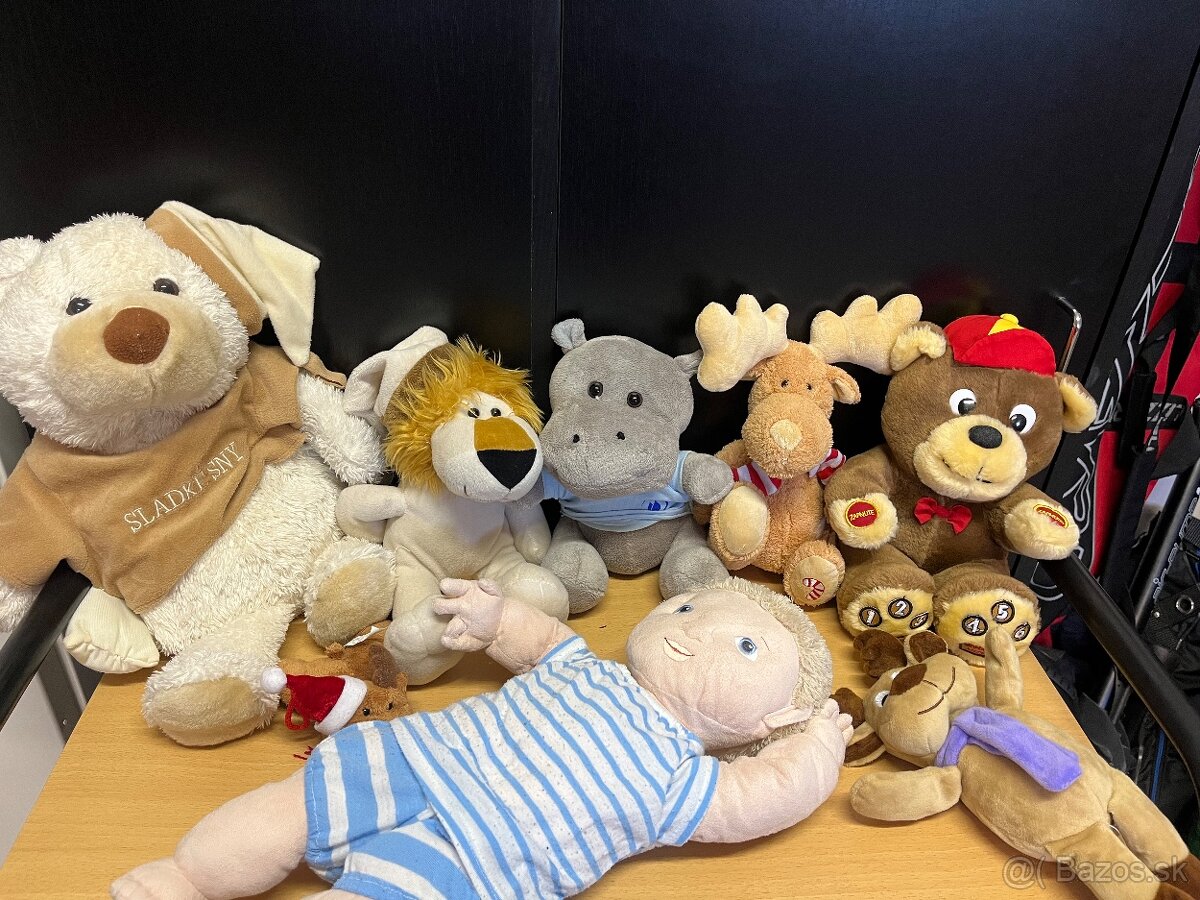 Plyšové postavičky-macko, sob, lev a iné - 4