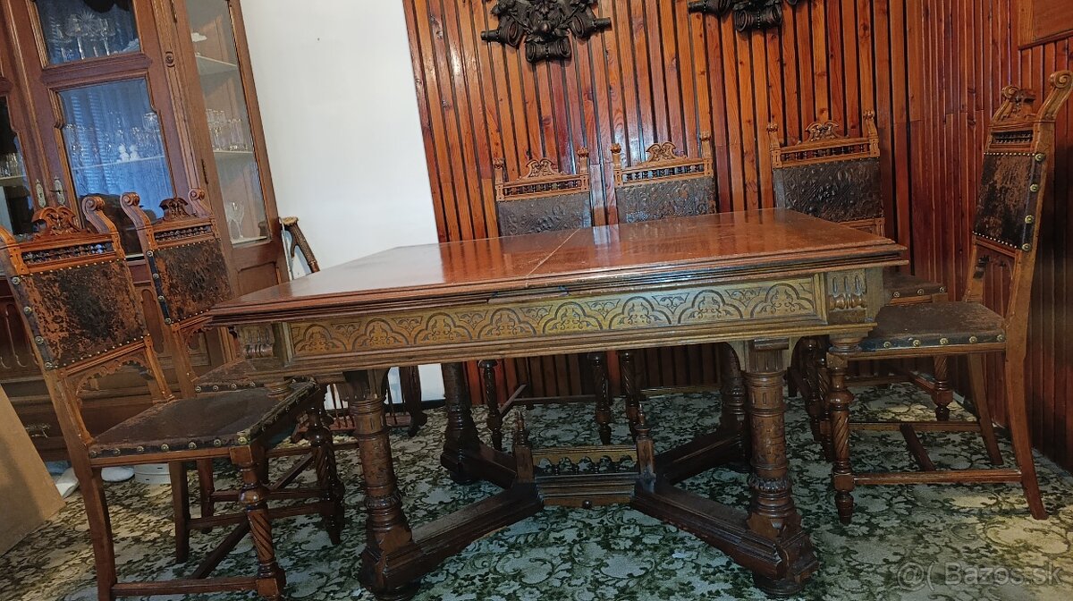 Predám starožitný jedálenský stôl - 4