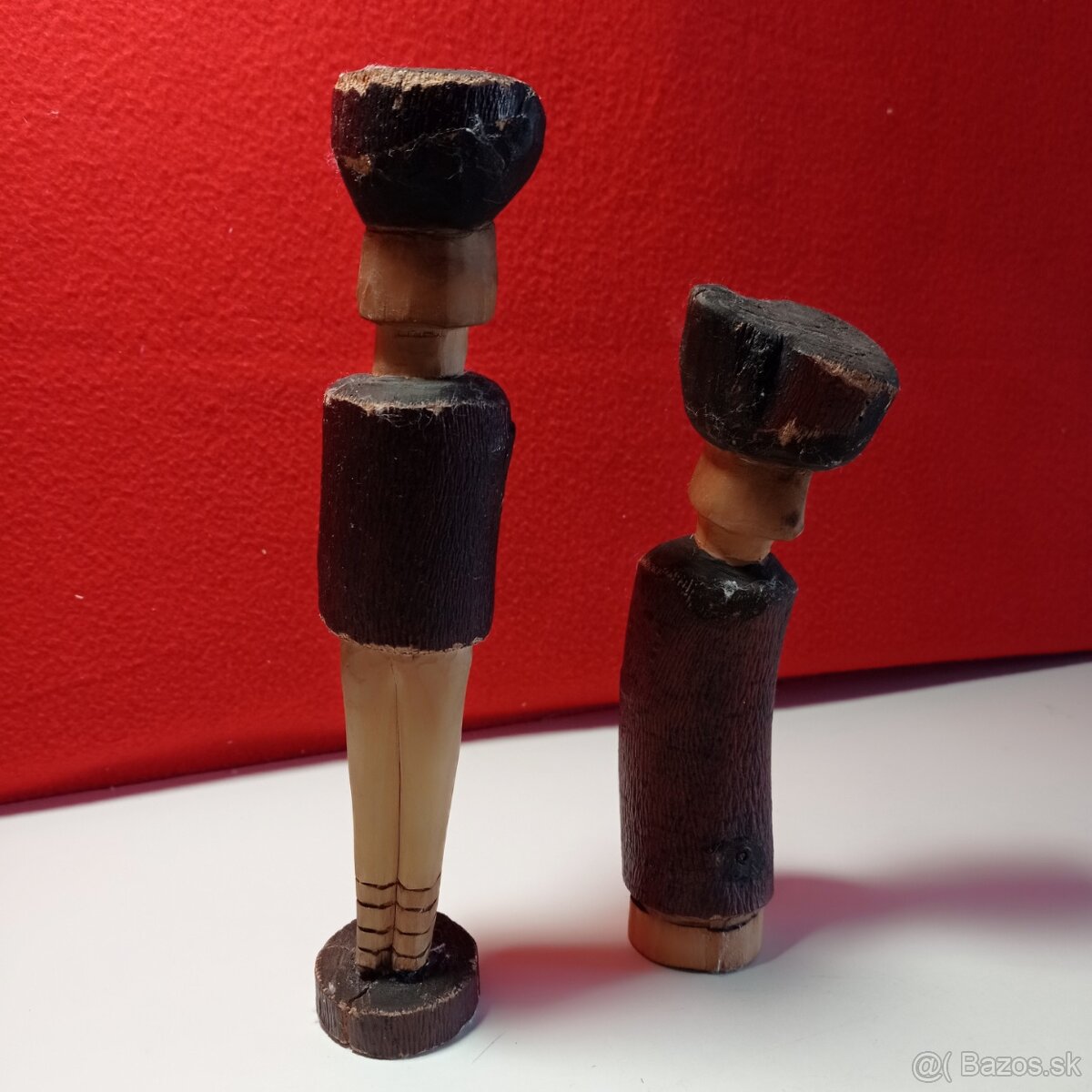 dve staré drevené postavičky - pastieri Kubko a Maťko - 4
