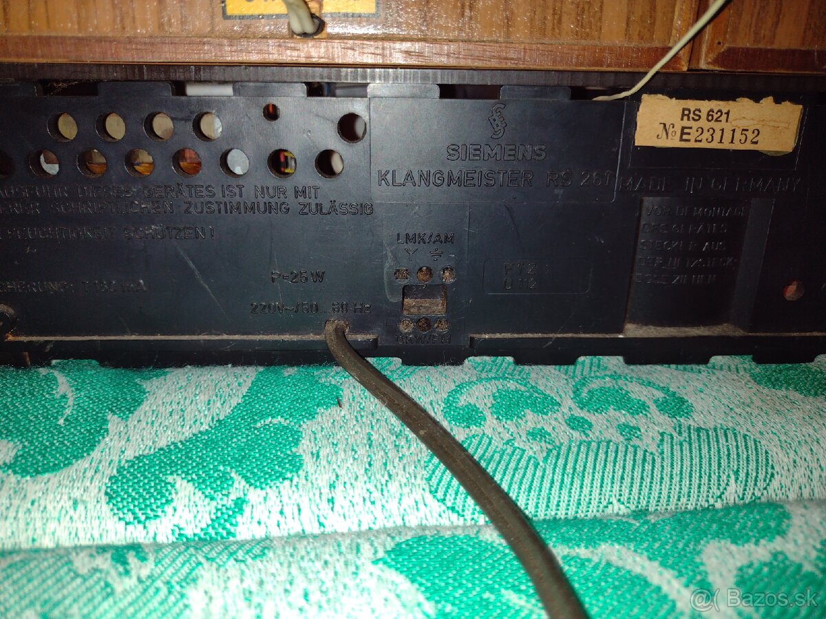 RETRO Rádio Siemens KLANGMEISTER RS 261 - 4