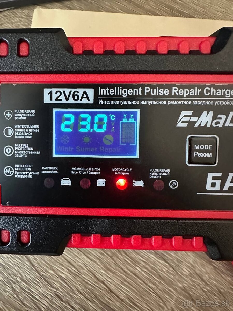 Nabíjačka na autobatérie 6A 12V - Nová - 4