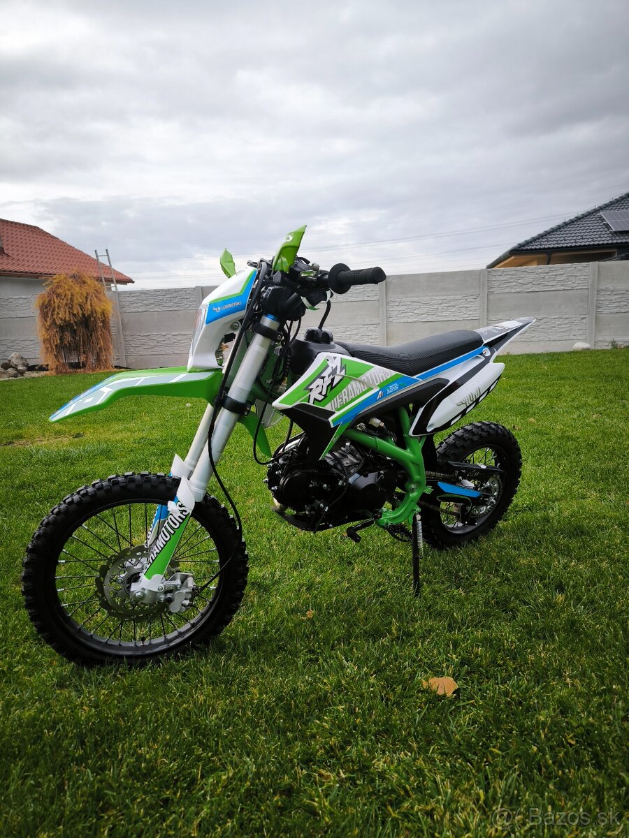 Pitbike 125cc 17/14 E-Start Zelená