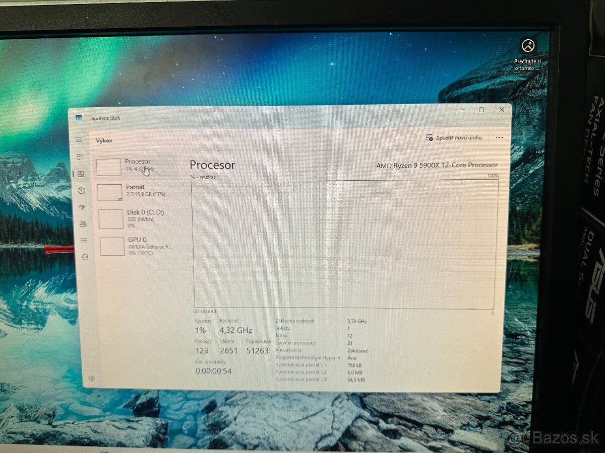 Ryzen 9 5900x / RTX 3070/ 16GB RAM - 4