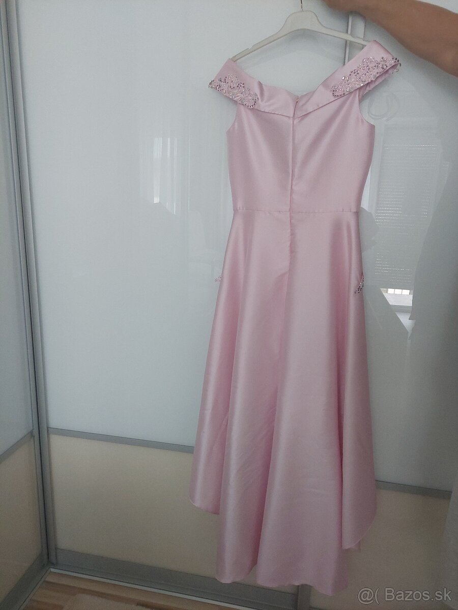 Spoločenské šaty bledoruzove - 4
