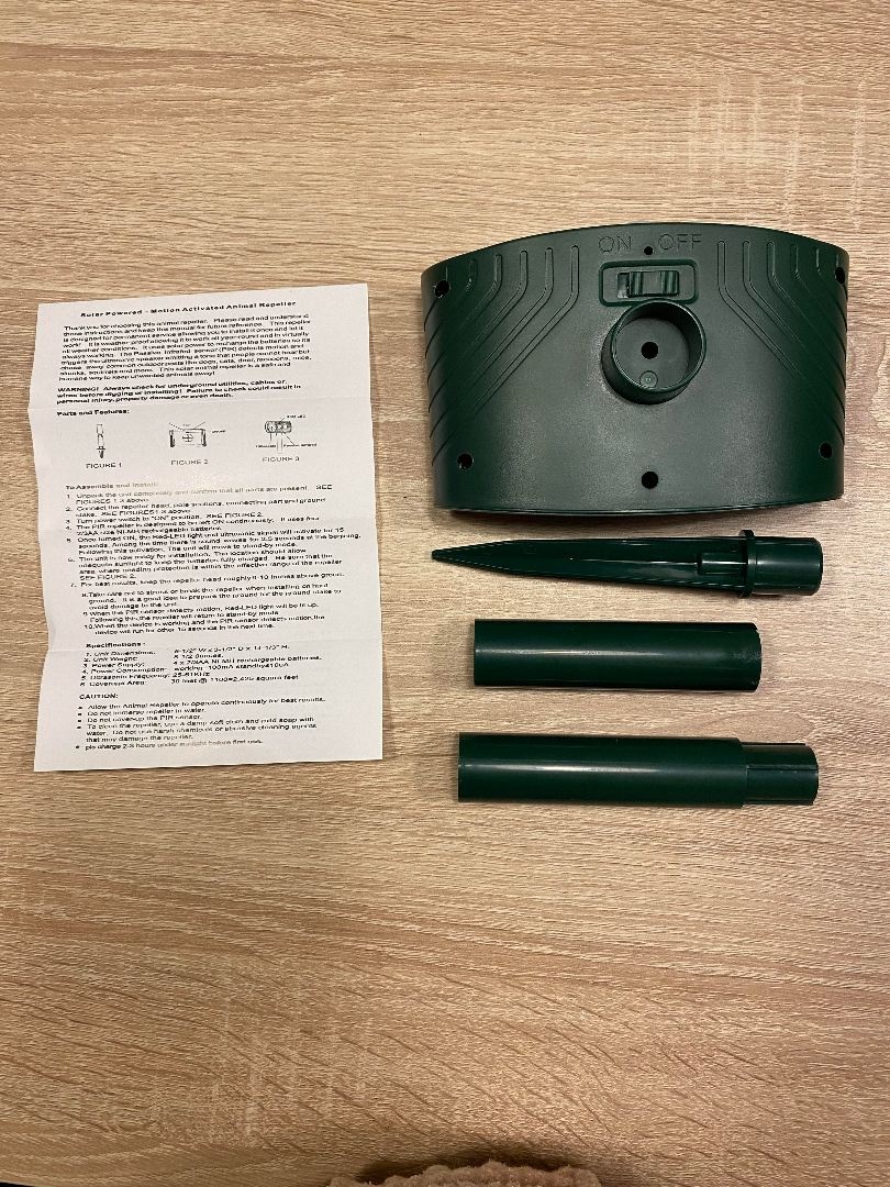 Ultrazvukový odplašovač zvierat s pohybovým senzorom - 4