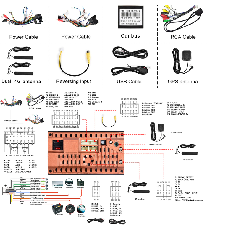 7",2 DIN rádio+CAM,VW,Skoda,Seat,2+64GB,Android,GPS,WiFi,BT - 4