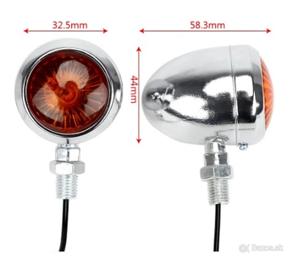 kovové blinkry pro veterány - chromované - 4