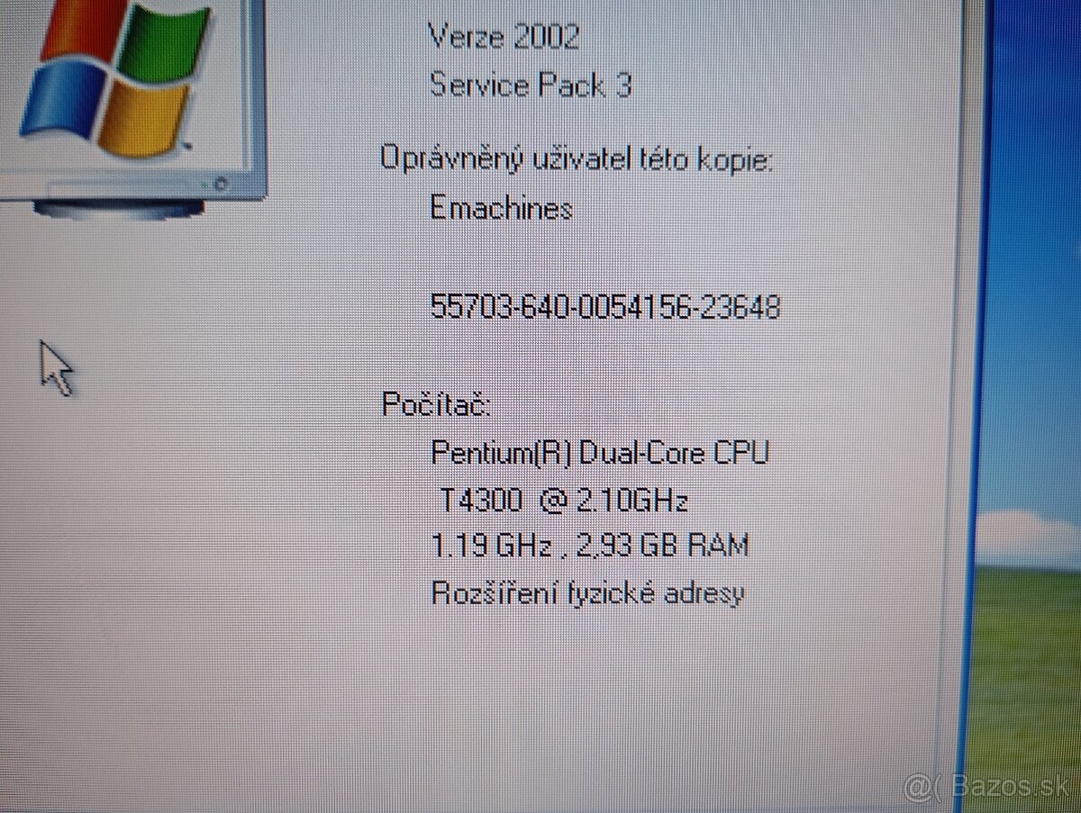 predám ACER EMACHINES E725 , WINDOWS XP 32bit - 4