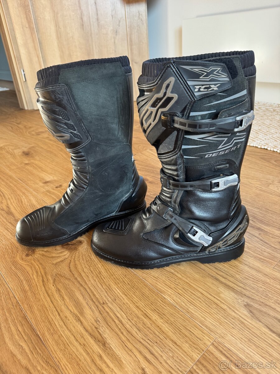 Topánky na motorku goratex TCX X-DESERT GTX čierne veľ. 45 - 4