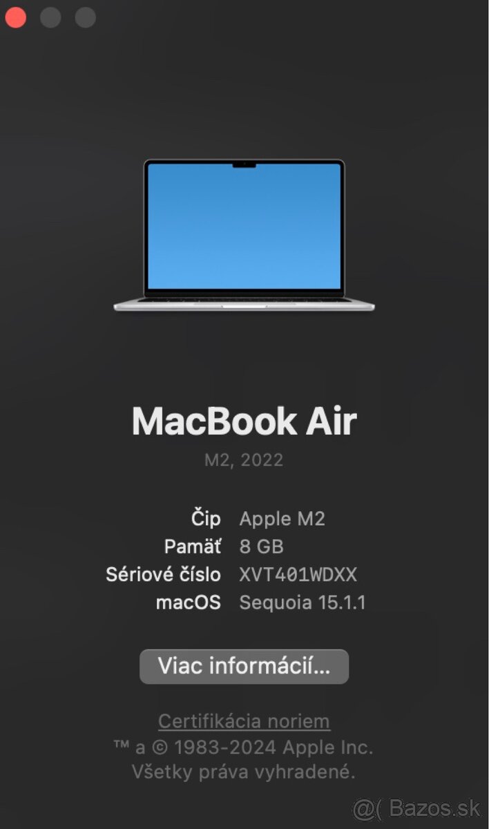 Apple MacBook Air M2 8GB / 256GB – ako nový - 4