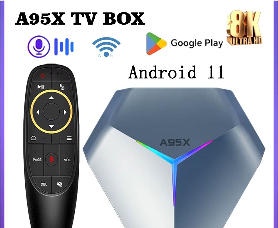TV BOX Android A95X F4 4K 8K HD Amlogic S905X4 4-128Gb - 4