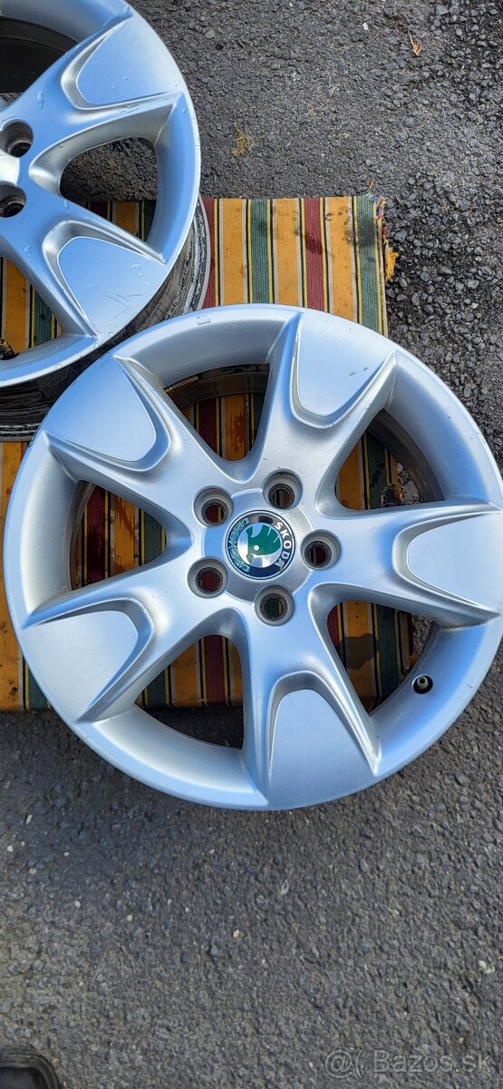 Predám originál ALU disky Škoda 5x100 - 4