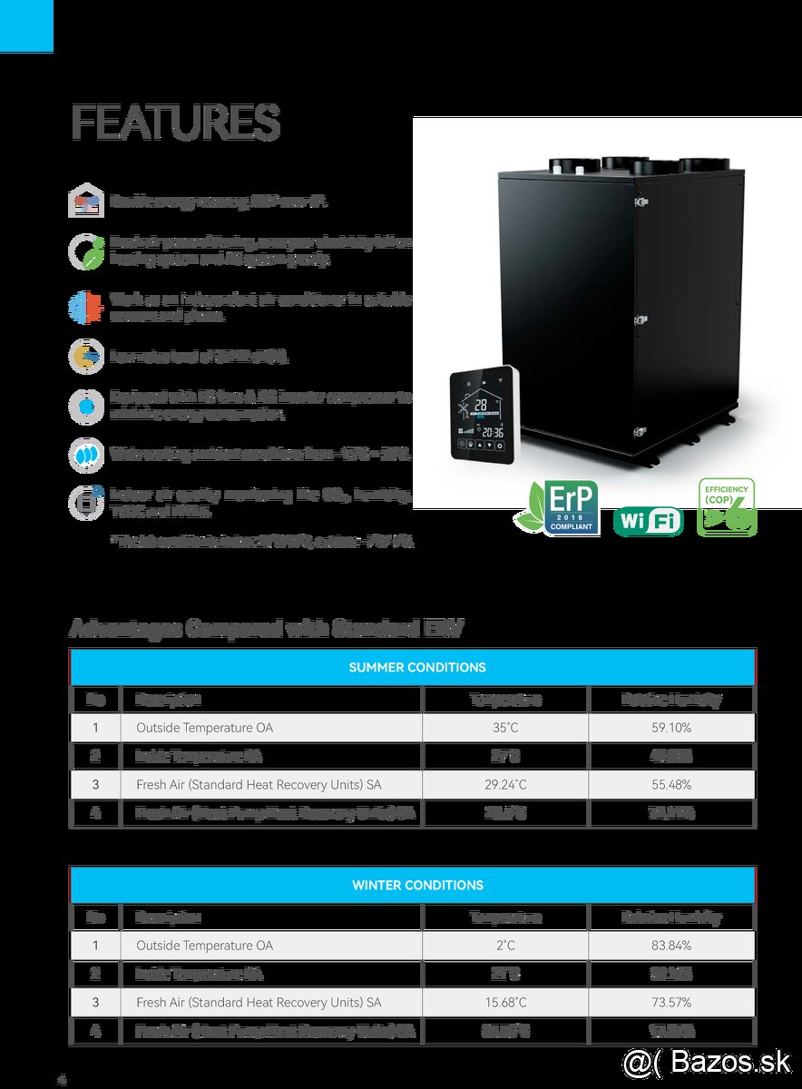 Rekuperačná vetracia jednotka 350m3/h s tepelným čerpadlom. - 4
