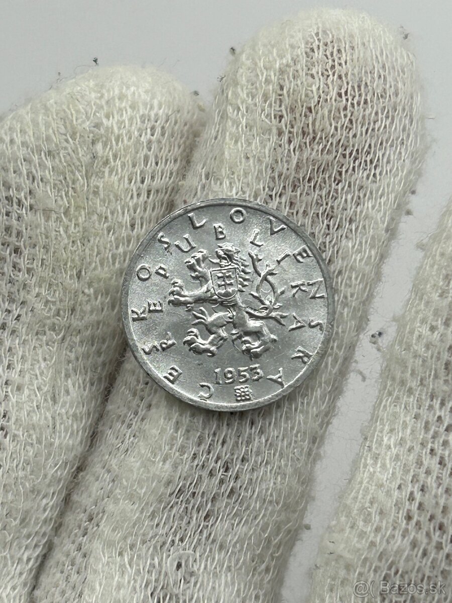 50 halierov 1953 UNC priamo z Rolky razobný lesk - 4