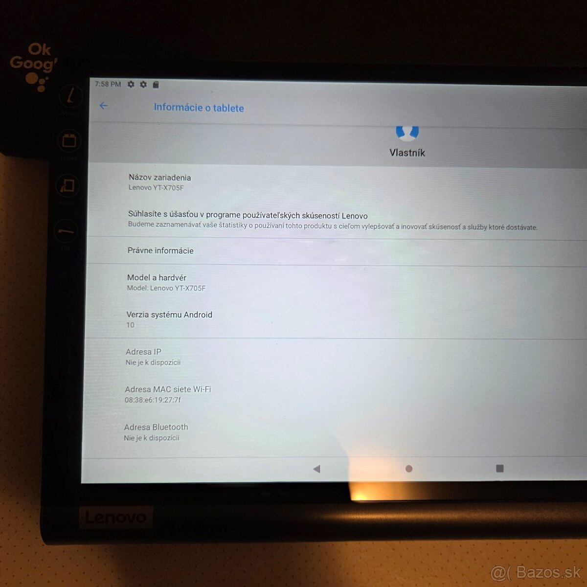 Predám Lenovo Yoga Smart Tab - 4