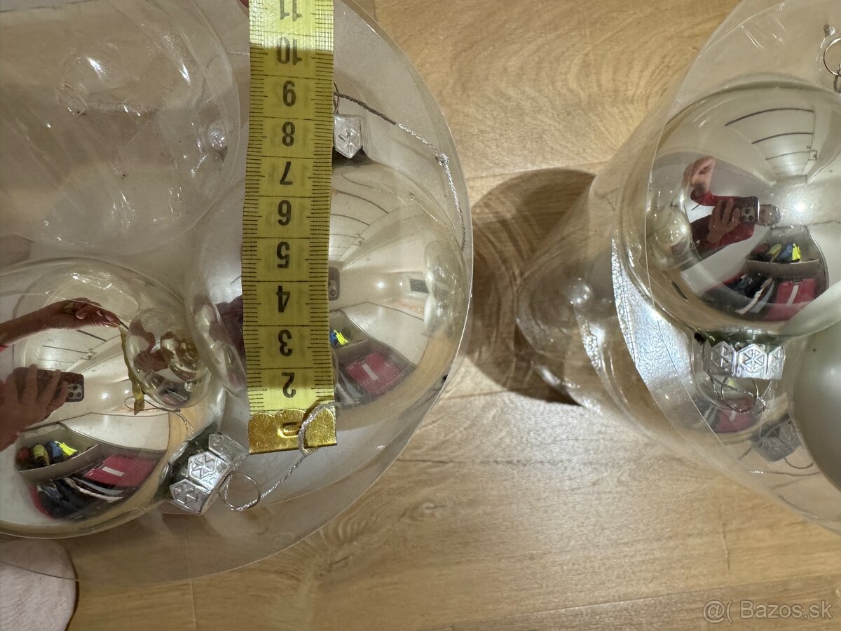 Sklenene vianocne gule 29ks, strieborné priemer 9cm - 4