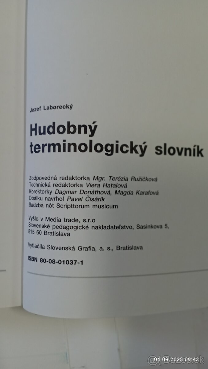 HUDOBNY TERMINOLOGICKY SLOVNIK - 4
