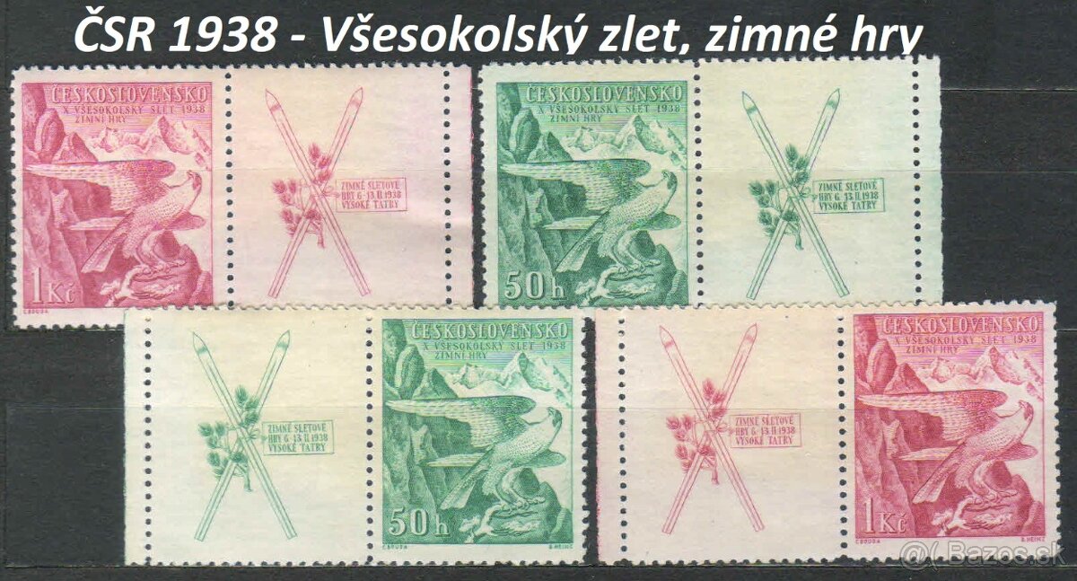 Poštové známky, filatelia: ČSR+ČSSR, slávne série A - 4