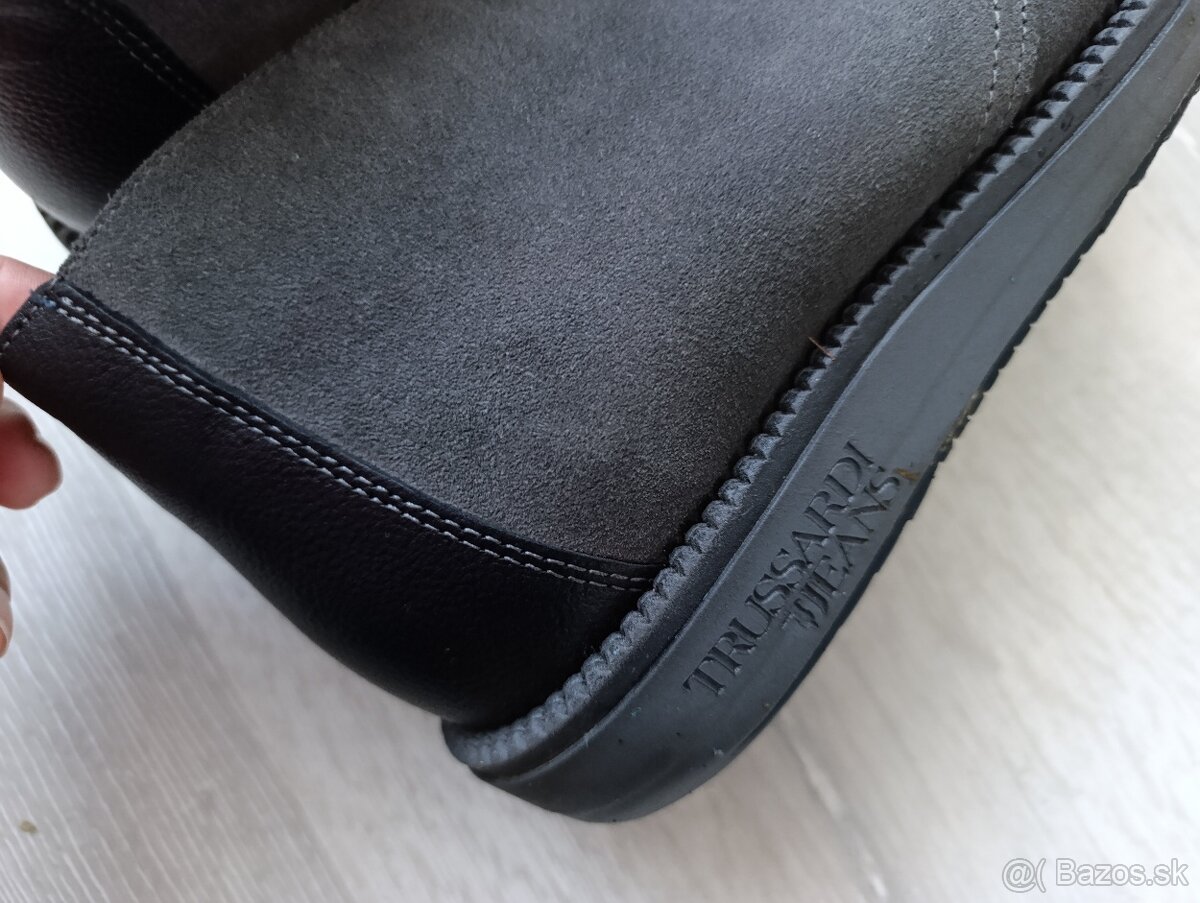 Pánske kožené topánky TRUSSARDI -veľ. 41 - 4