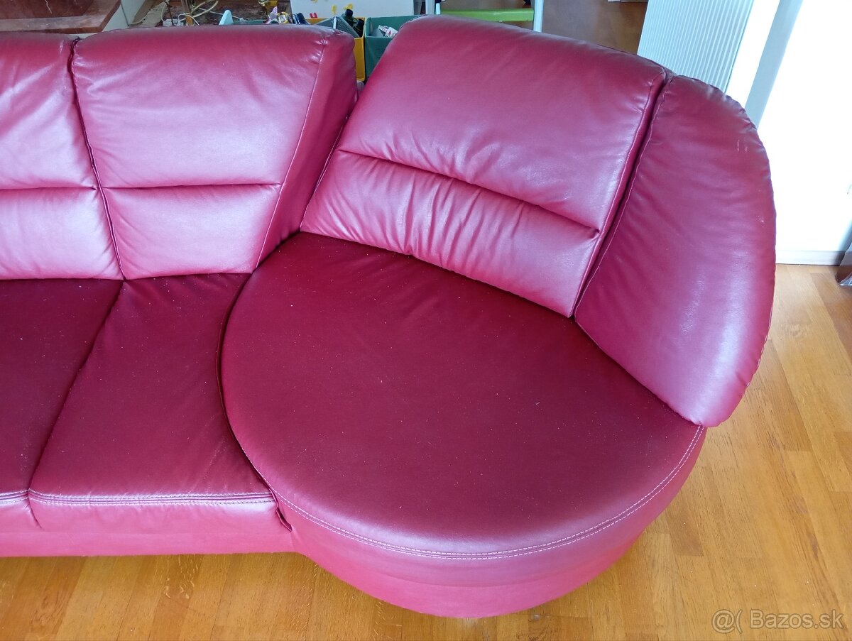 Luxusná kožená rohová sedačka - 4