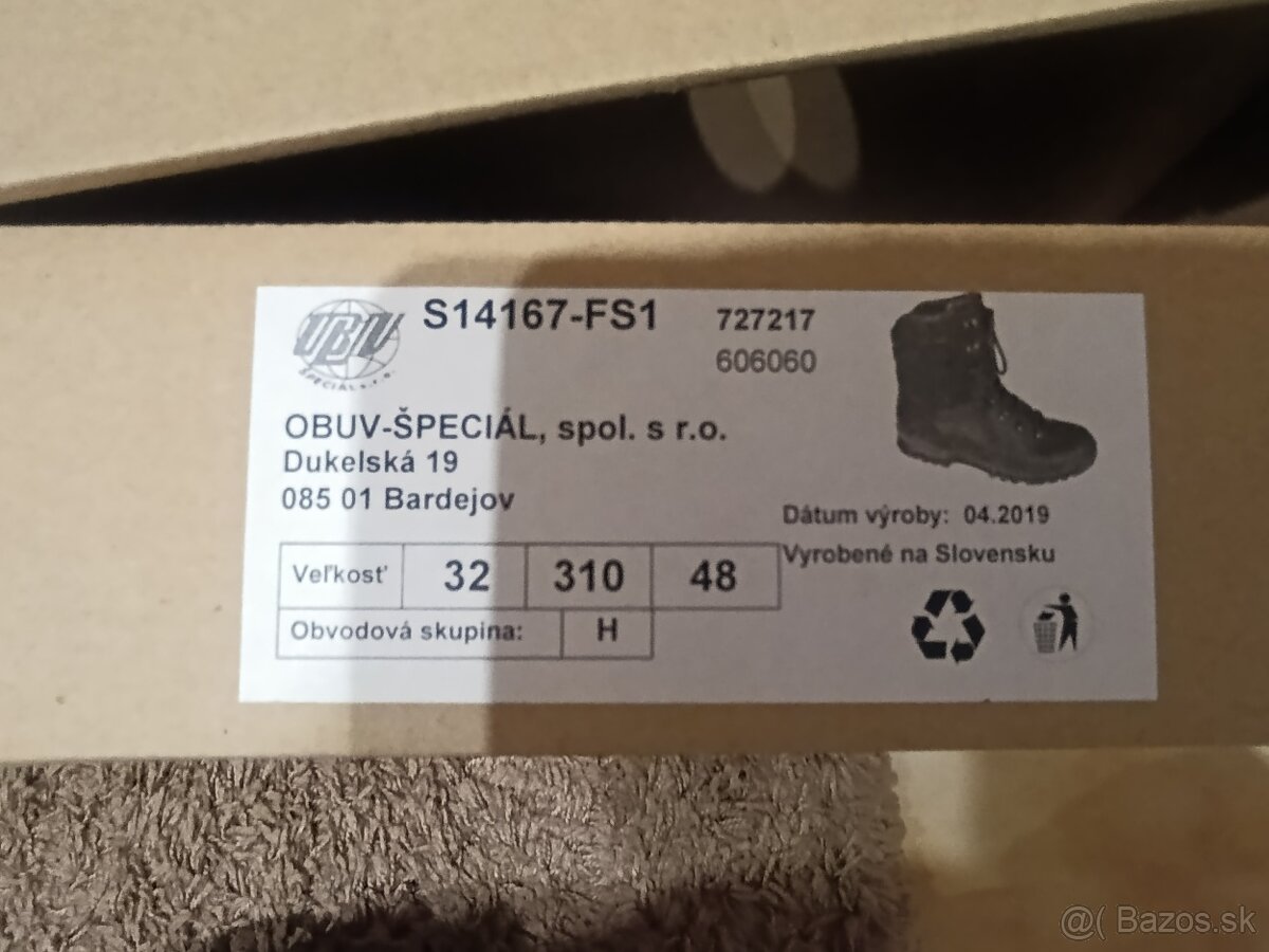 Vysoká taktická obuv BOSP - veľkosť 48 - 4