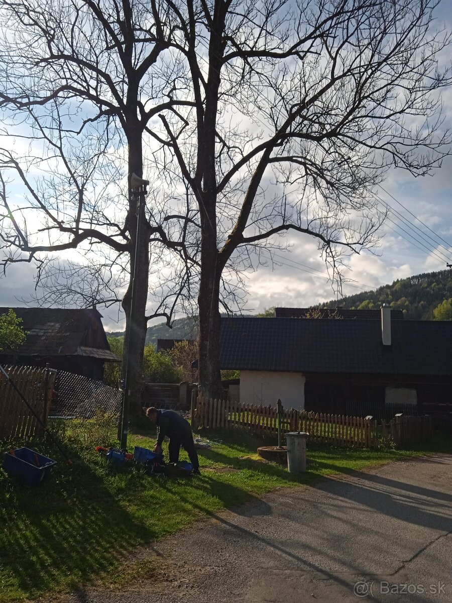 Výškové práce - rizikové pílenie - štiepkovanie - 4