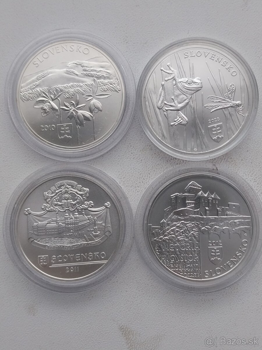 Mince strieborne 10 a 20 eurove mince BK - 4