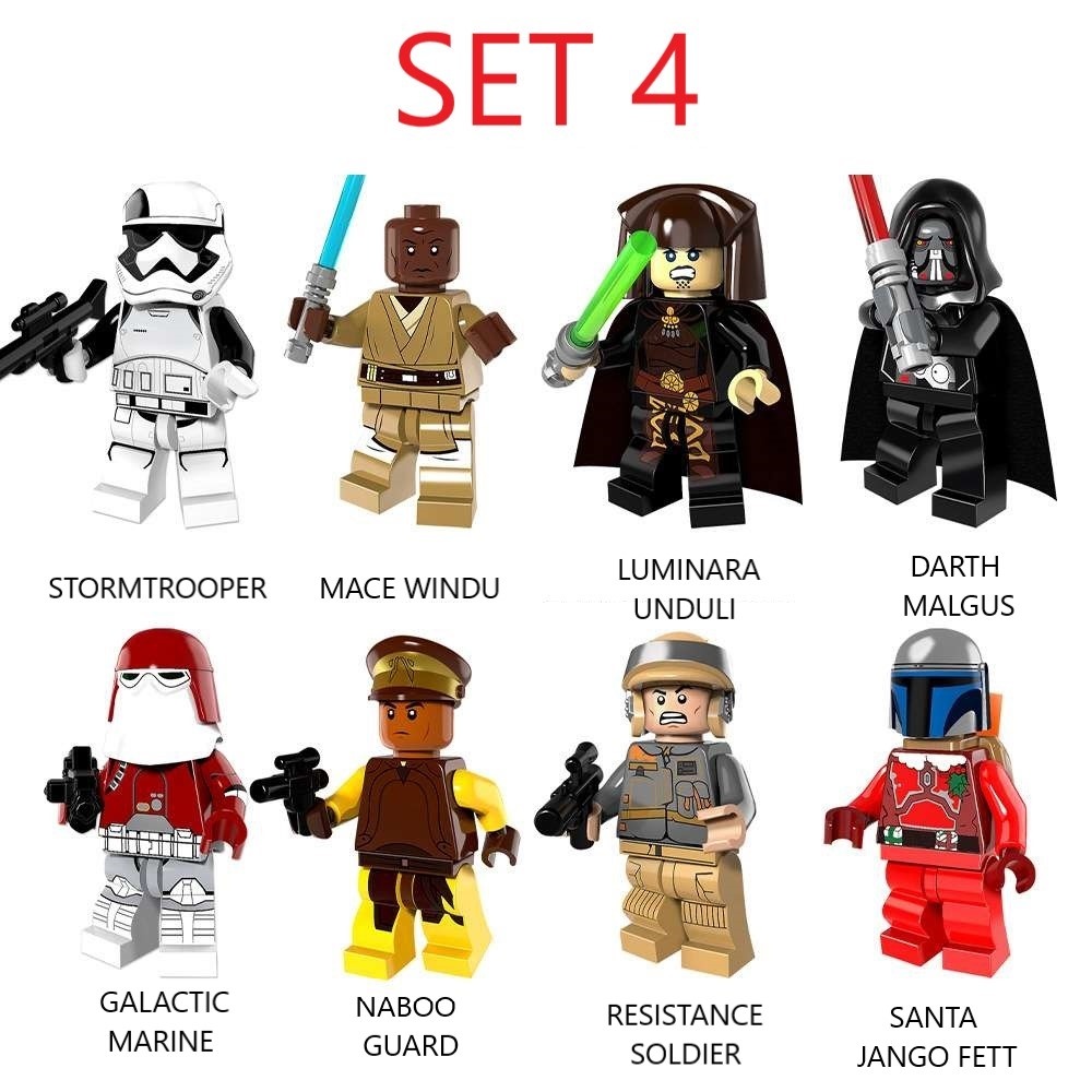 Rôzne figúrky Star Wars 7 (8ks) - typ lego - nové - 4