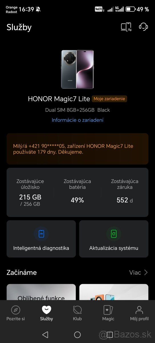 Vymením Honor Magic 7 Lite 5G 256gb - 4