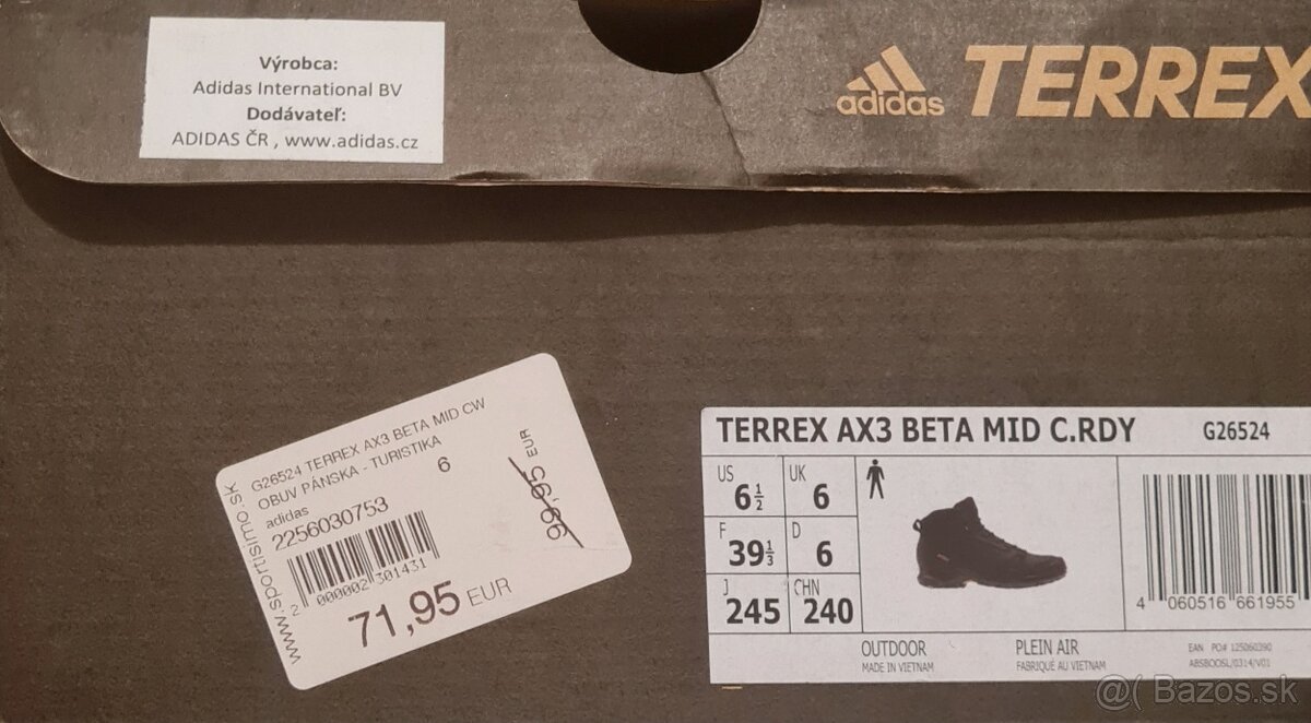 Prechodné až zimné Adidas Terrex veľ.39,5 - 4