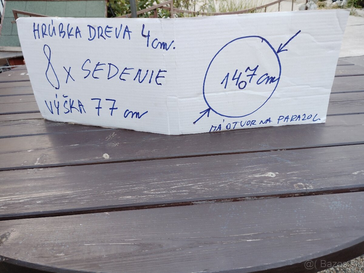 Záhradný stôl sedenie - 4