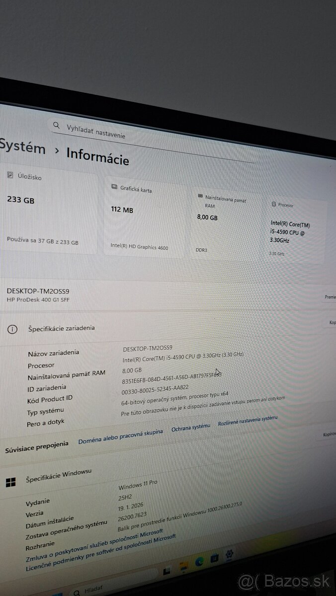 Predam pocitac HP ProDesk 400 G1 SFF - 4