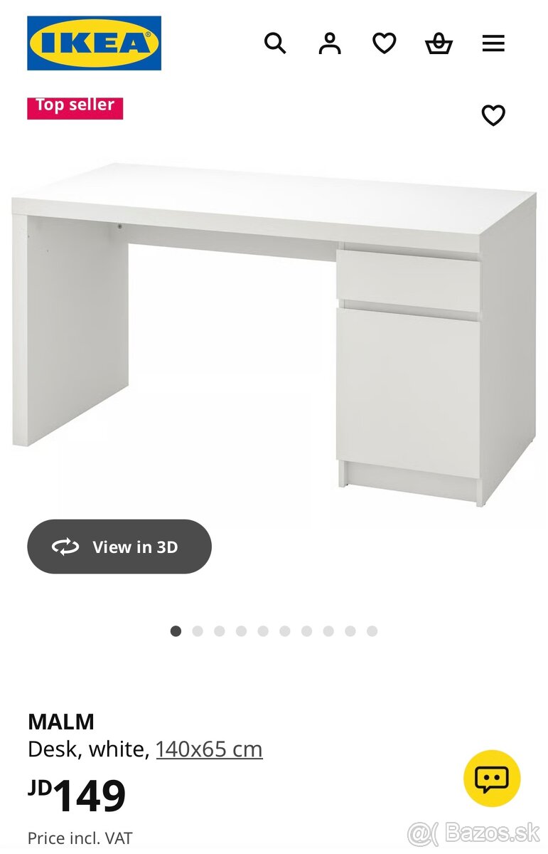 Stôl Ikea Malm 140_65 - 4