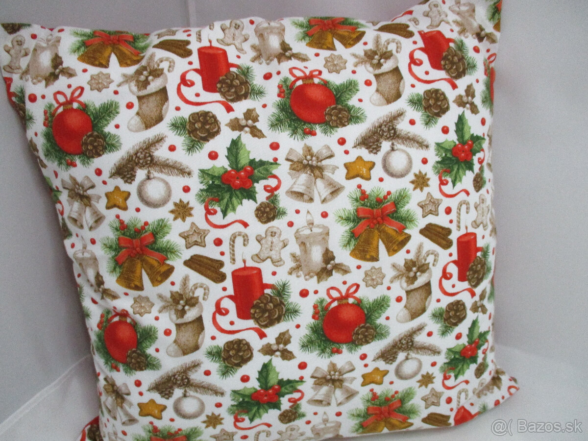 Vianočná obliečka a vrecko v rovnakom dekore - 4