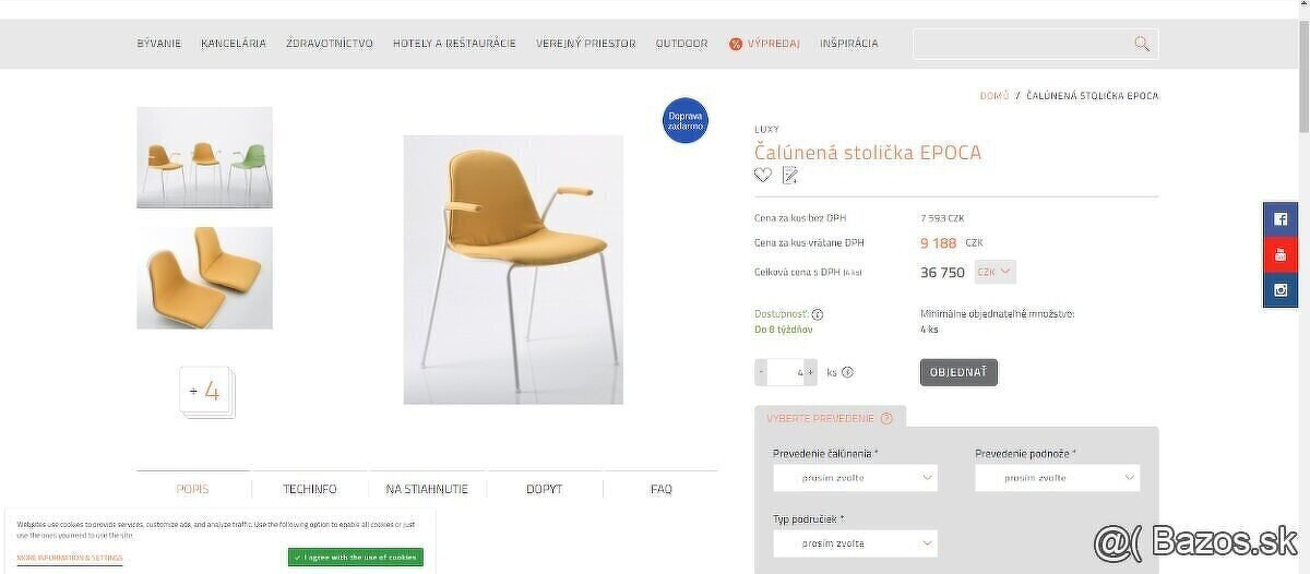 4 stolicky EPOCA - LUXY - 4