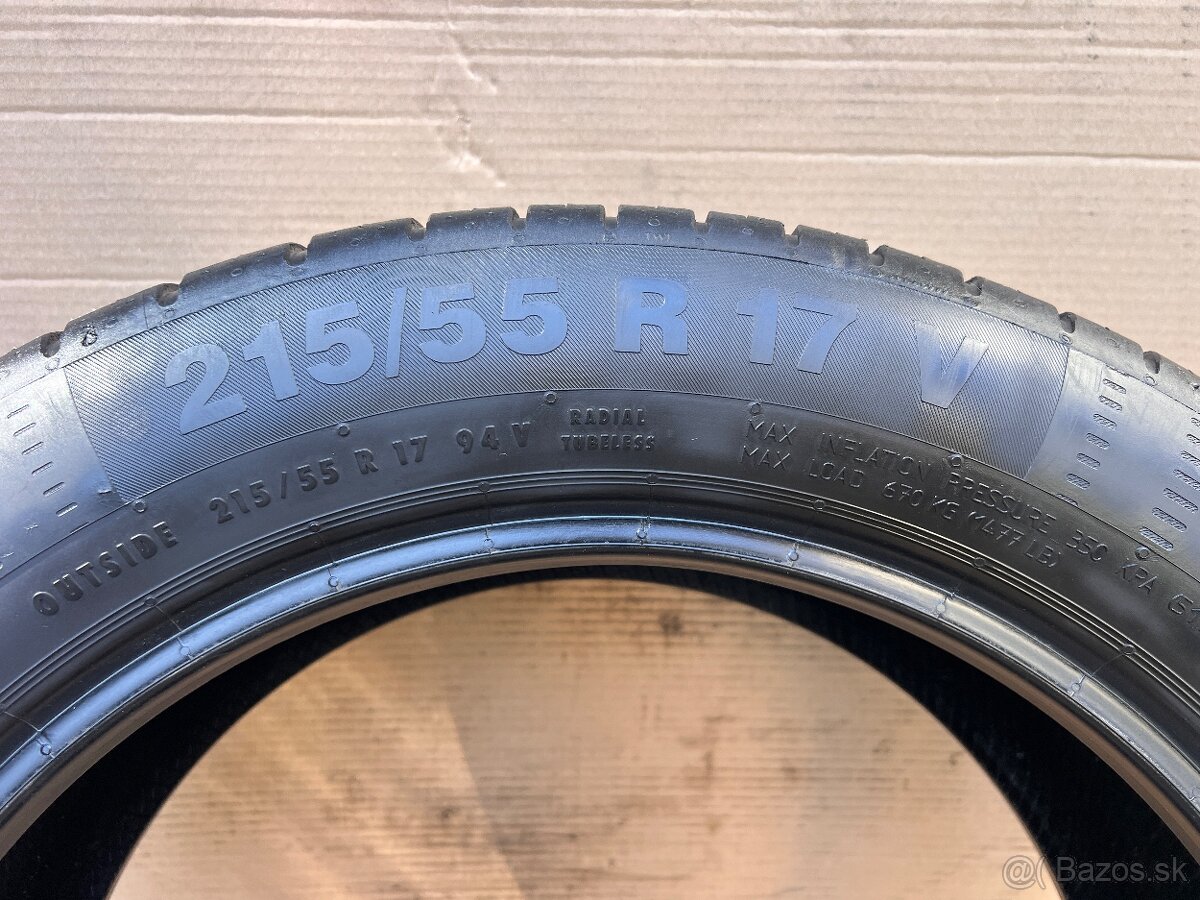 Letné pneumatiky 215/55 R17 Continental dva kusy - 4