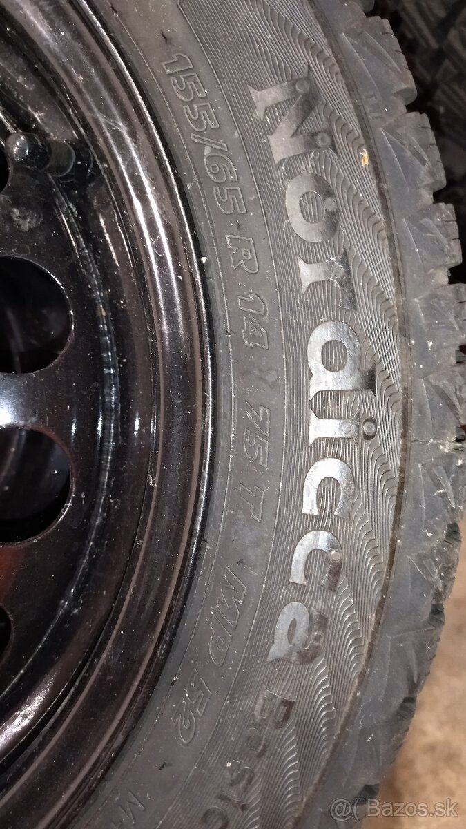 Zimné pneu 155/55R14 na diskoch 4x100 - 4