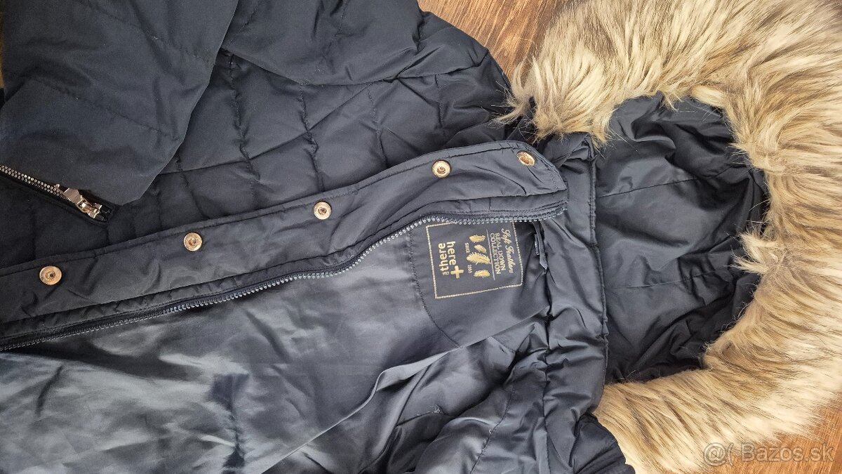 C&A - Zimná páperová bunda, veľkosť 128 - 4