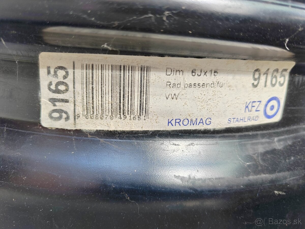 Plechové disky 5x112 R15 57.1mm - 4