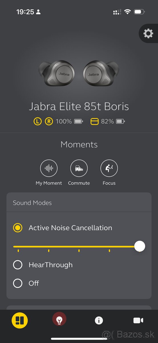 Slúchadlá. Jabra Elite 85 t. Titánovo - čierne - 4
