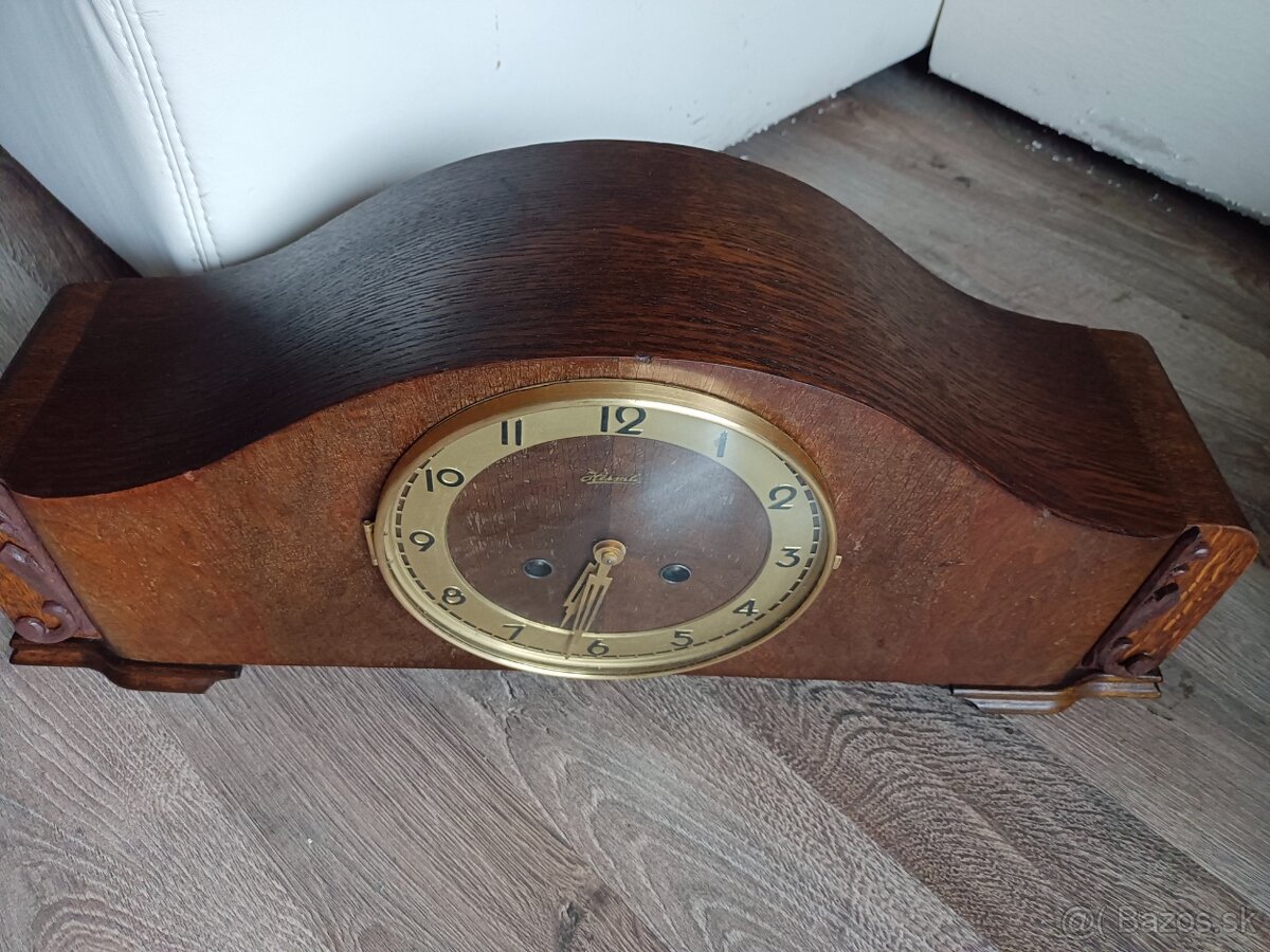 Hermle starožitný krbové hodiny stolní - 4