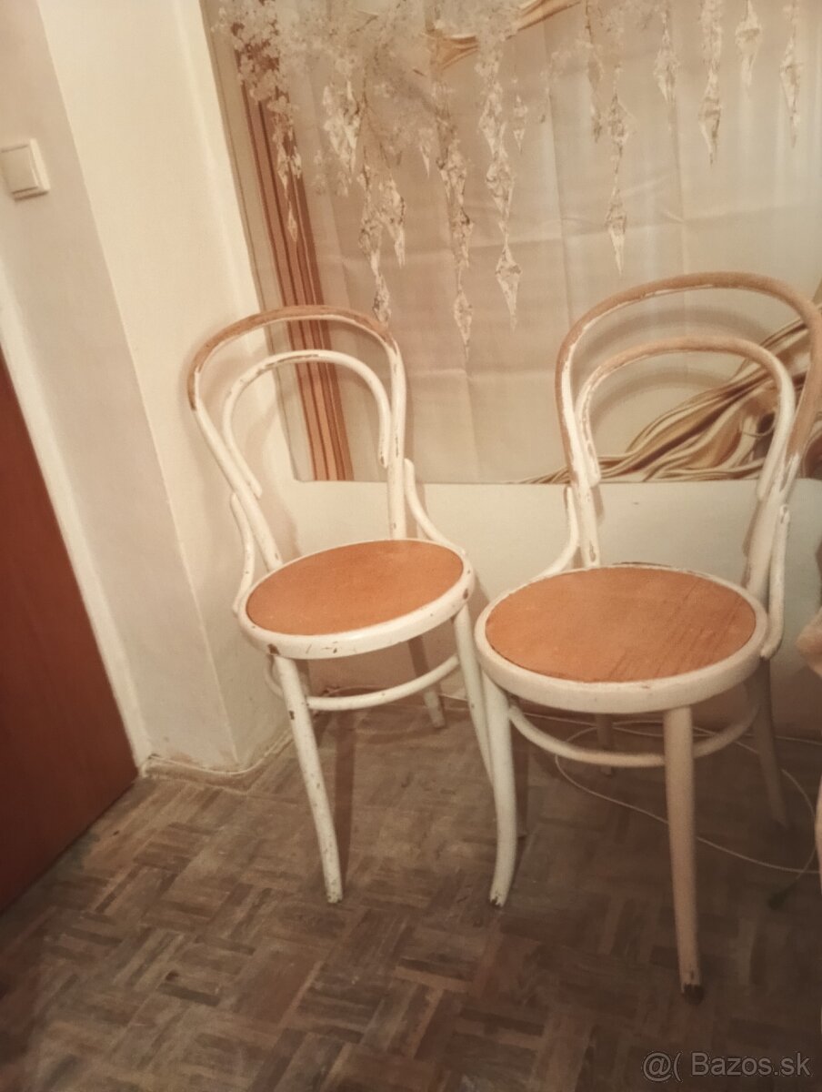 stoličky 2 ks thonet pevné - 4