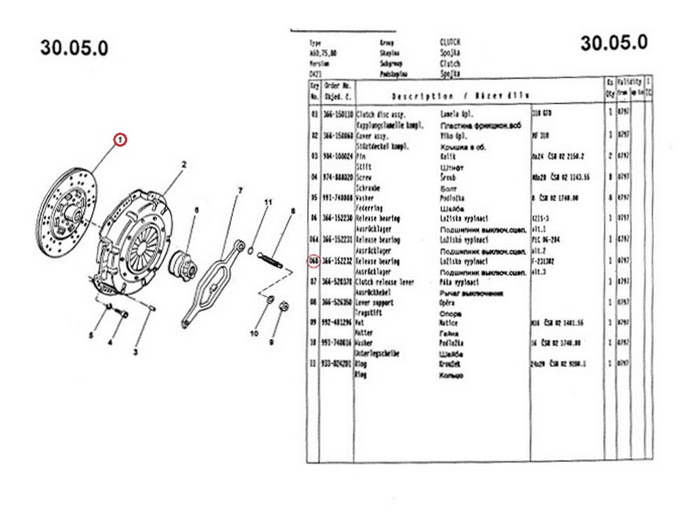 Lamela spojky D310 mm Avia A60/75 - 4