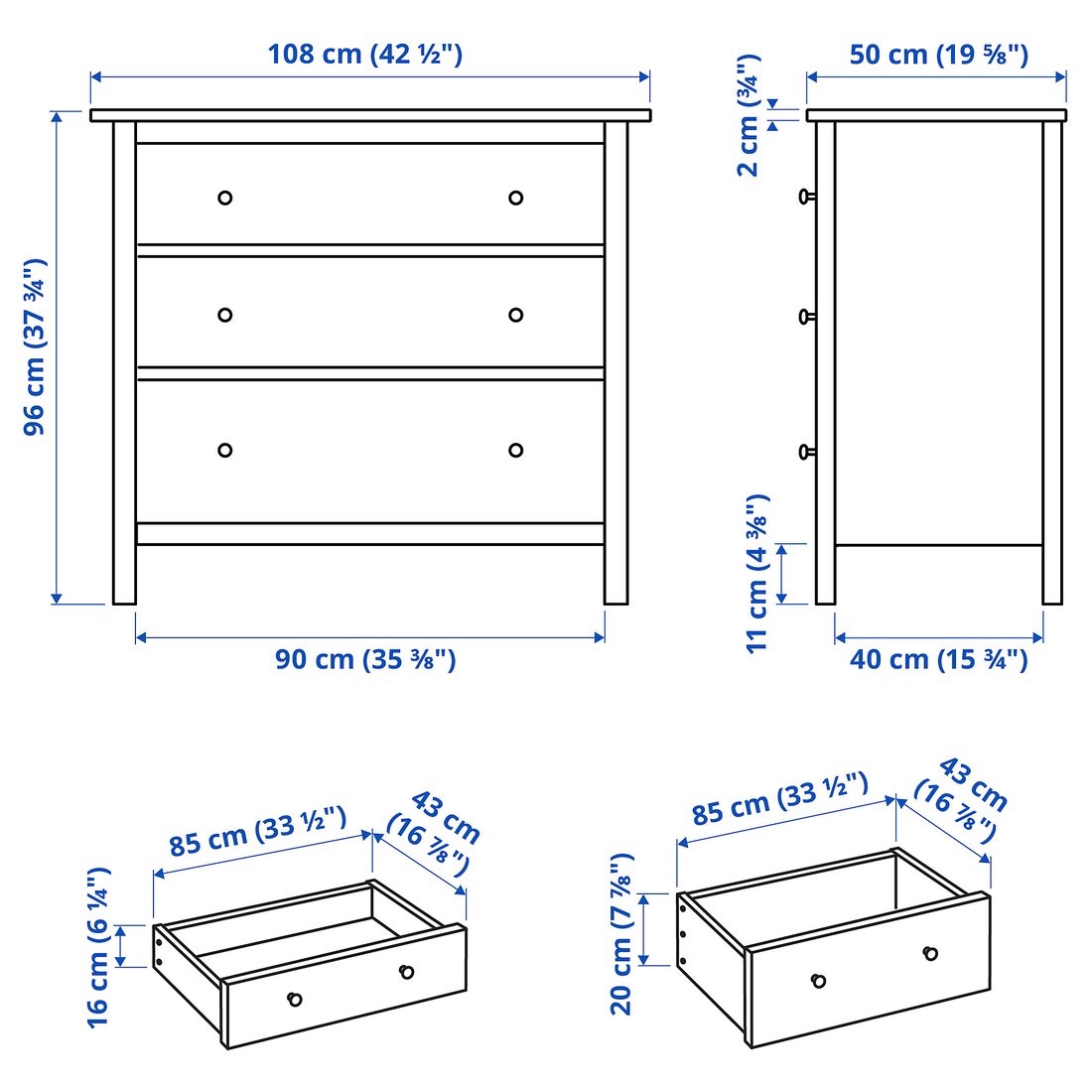 komoda Hemnes - 4