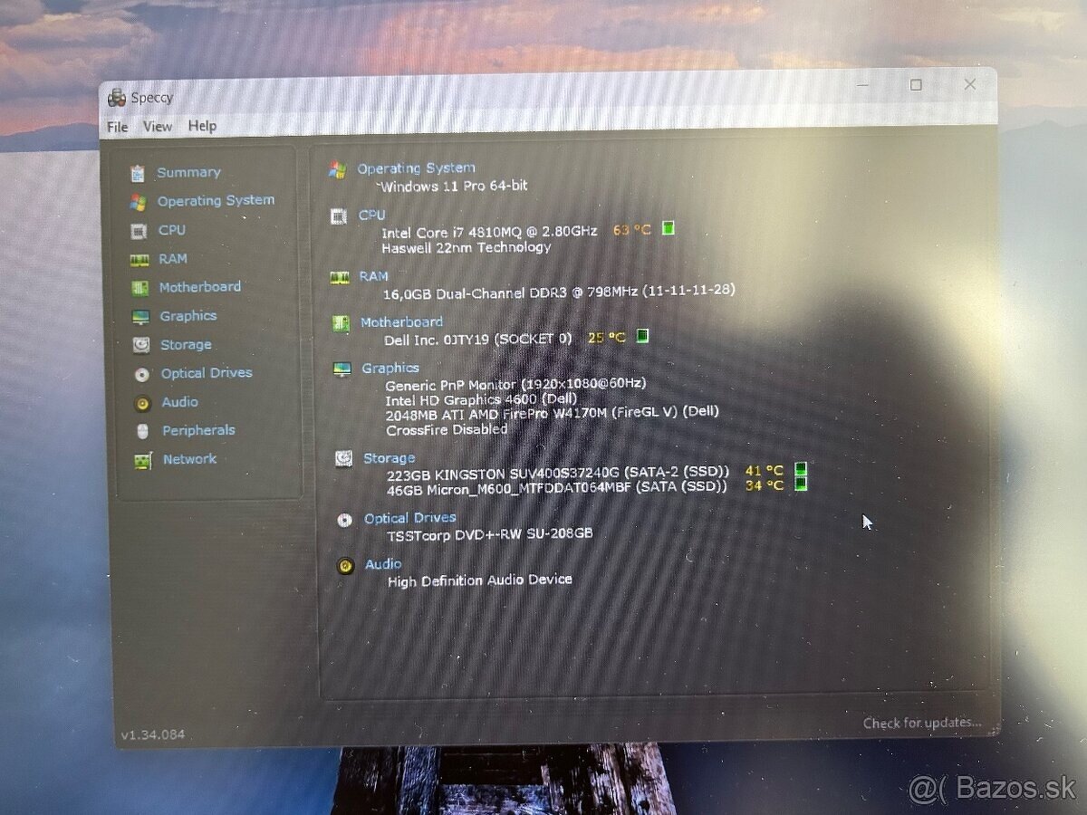 Dell Precision m2800 s Fhd,i7,16gb ram,SSD,AMD Firepro - 4