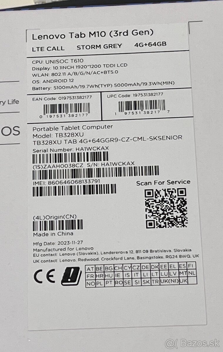 PREDÁM TABLET LENOVO TAB M10 - NOVÝ - 4